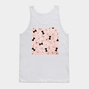 Cute Puppy Pattern (peach) Tank Top